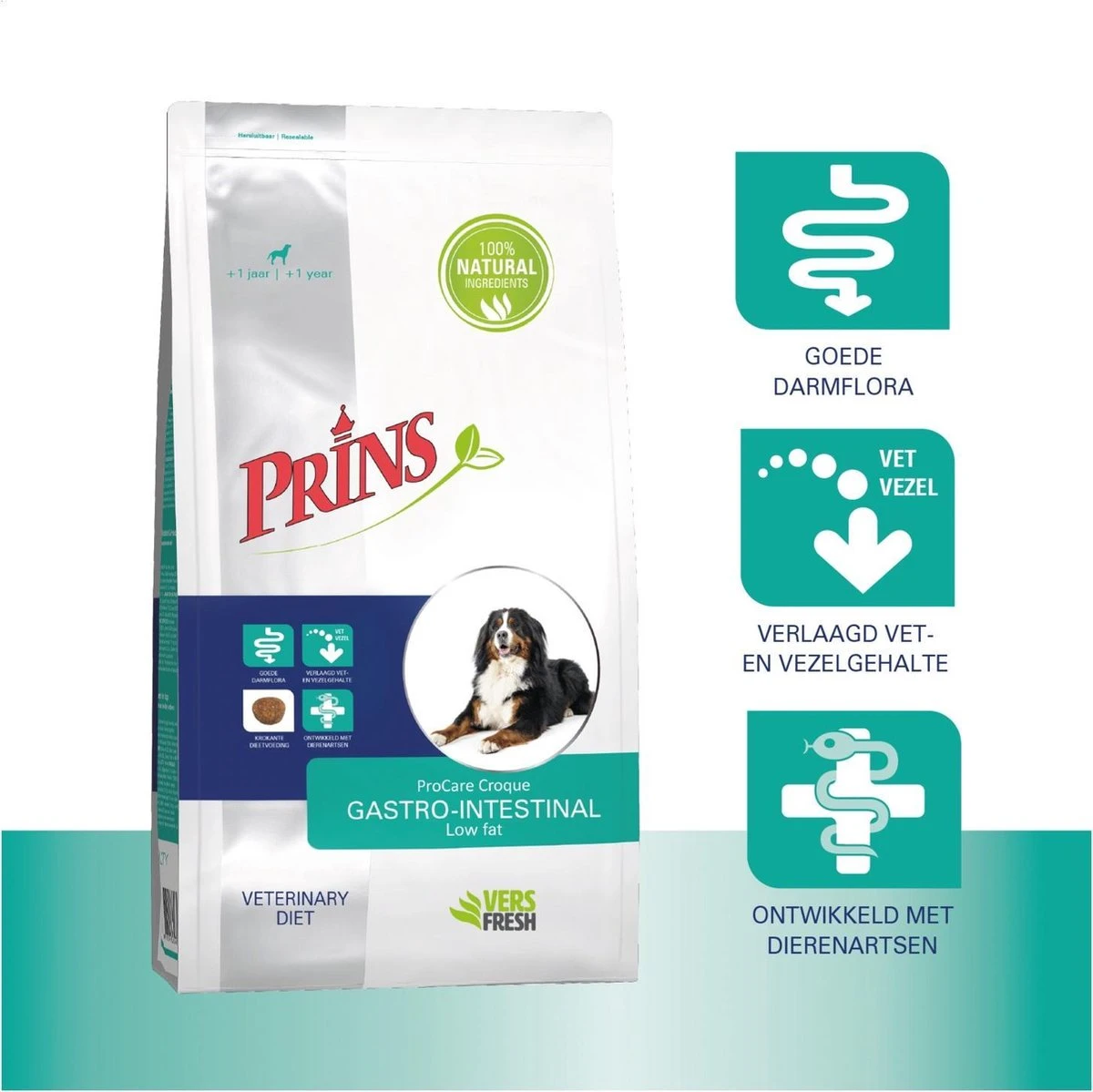 Prins Procare Croque Diet Gastro-Intestinal Zalm - Hondenvoer - 10 Kg 9 Prins Procare Croque Diet Gastro-Intestinal Zalm - Hondenvoer - 10 Kg - Afbeelding 7