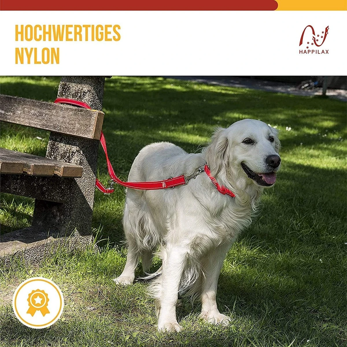 Happilax Dog Leash 2m Adjustable - Red / Reflective - 3-Step Adjustable Leash - Double Leash, Tug Leash - Geschikt Als Hondenriem Voor Grote Honden Of Als Sleepriem Voor Kleine Honden. 8 Happilax Dog Leash 2m Adjustable - Red / Reflective - 3-Step Adjustable Leash - Double Leash, Tug Leash - Geschikt Als Hondenriem Voor Grote Honden Of Als Sleepriem Voor Kleine Honden. - Afbeelding 6