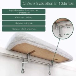 Pfotenolymp® Premium Window Baars/Krabmat Voor Katten Bij Het Raam - Vensterbank/Kattenbank Voor De Vensterbank - Zit/Ligstoel Voor Katten -Exporteren Alles Voor Honden Winkel 1200x1199 37