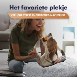 Pet Perfect Donut Hondenmand - 80cm - Fluffy Hondenkussen - Hondenbed - Créme/Bruin -Exporteren Alles Voor Honden Winkel 1200x1200 1046