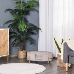 PawHut Huisdierenbank Hondenbank Kattenbank Zacht Rugleuning Metalen Poten Grijs D04-166 -Exporteren Alles Voor Honden Winkel 1200x1200 1084