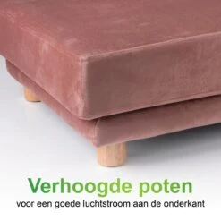 Maxxpro Katten- En Hondenbank - Roze - Verhoogd Met Houten Poten - Fluweel Materiaal - 90 X 44 X 34 CM - Huisdieren Tot 80 KG -Exporteren Alles Voor Honden Winkel 1200x1200 1337