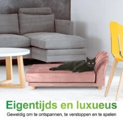 Maxxpro Katten- En Hondenbank - Roze - Verhoogd Met Houten Poten - Fluweel Materiaal - 90 X 44 X 34 CM - Huisdieren Tot 80 KG -Exporteren Alles Voor Honden Winkel 1200x1200 1338