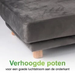 Maxxpro Katten- En Hondenbank - Grijs - Verhoogd Met Houten Poten - Fluweel Materiaal - 90 X 44 X 34 Cm - Huisdieren Tot 80 KG -Exporteren Alles Voor Honden Winkel 1200x1200 1342