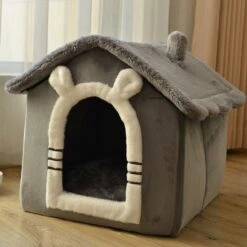 Merkloos Beren Kattenhuis & Hondenhuis - Fluweel - Grijs - Kattenu - 49x39x41 Cm -Exporteren Alles Voor Honden Winkel 1200x1200 1379