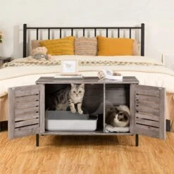 Houten Kattenhuis - Kattenkast Voor Binnen & Buiten - Kattenhok - Kattenhuisje Hout Met Deur En Gat - Hondenhok Voor Kleine Honden - 80 X 45 X 50.5 Cm -Exporteren Alles Voor Honden Winkel 1200x1200 1386