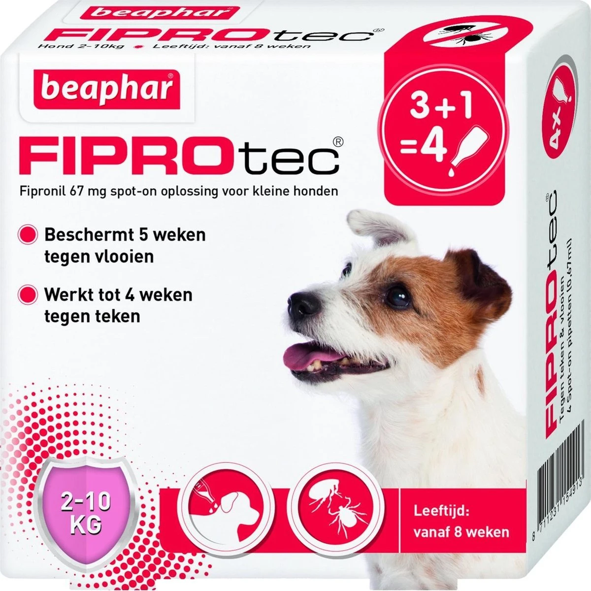 Beaphar Fiprotec Anti Vlooien En Teken Druppels 2 - 10 Kg 3 + 1 Stuks 8 Beaphar Fiprotec Anti Vlooien En Teken Druppels 2 - 10 Kg 3 + 1 Stuks - Afbeelding 6