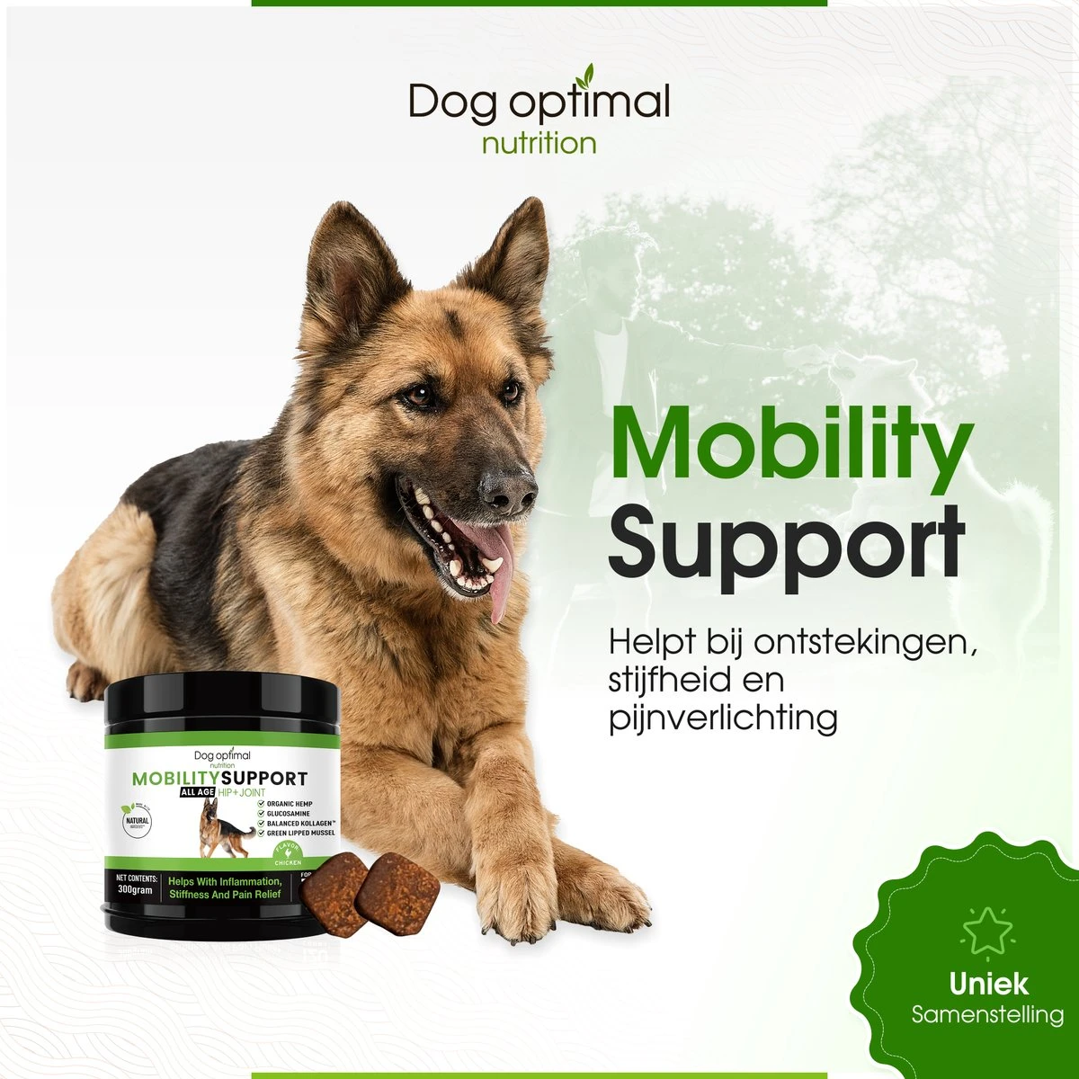 DOG OPTIMAL Gewricht Supplement 120 Stuks - Mobility - Glucosamine Hond - Artrose - Heupdysplasie - Gewrichten - Hondensnacks - Hondenkoekjes - Hondensupplementen - Honden - Puppy - Hondenvoeding 8 DOG OPTIMAL Gewricht Supplement 120 Stuks - Mobility - Glucosamine Hond - Artrose - Heupdysplasie - Gewrichten - Hondensnacks - Hondenkoekjes - Hondensupplementen - Honden - Puppy - Hondenvoeding - Afbeelding 6