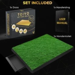 Toivo HondenToilet Kunstgras - Zwart - Geurafstotend - 62 X 49 X 6.6 CM - Honden Wc Outdoor - Zindelijkheidstraining Hond - Puppy Pads - Dierentoilet -Exporteren Alles Voor Honden Winkel 1200x1200 413