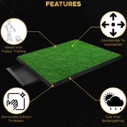 Toivo HondenToilet Kunstgras - Zwart - Geurafstotend - 62 X 49 X 6.6 CM - Honden Wc Outdoor - Zindelijkheidstraining Hond - Puppy Pads - Dierentoilet -Exporteren Alles Voor Honden Winkel 1200x1200 414