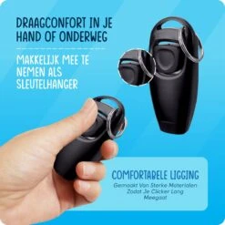 VEDIC® - Luxe Clicker Met Fluit - Clickertraining Voor Honden - Zwart - Bevestigingsring - Fluit - Hondentraining 12 VEDIC® - Luxe Clicker Met Fluit - Clickertraining Voor Honden - Zwart - Bevestigingsring - Fluit - Hondentraining -Exporteren Alles Voor Honden Winkel 1200x1200 419