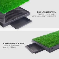 Merkloos Hondentoilet Kunstgras Met Bak - Indoor Dierentoilet - Uitneembare Opvangbak - Puppy Training Pets - Outdoor/Balkon/Tuin/Indoor Toilet - 50x64 Cm -Exporteren Alles Voor Honden Winkel 1200x1200 425