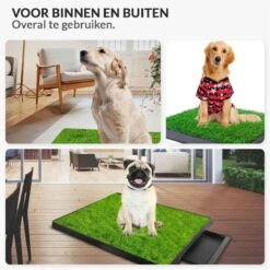 Merkloos Hondentoilet Kunstgras Met Bak - Indoor Dierentoilet - Uitneembare Opvangbak - Puppy Training Pets - Outdoor/Balkon/Tuin/Indoor Toilet - 50x64 Cm -Exporteren Alles Voor Honden Winkel 1200x1200 429
