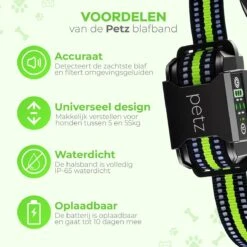 Petz - Anti Blafband - Anti Blafband Voor Kleine En Grote Honden - 5-55 KG - Vibratie En Audio - Diervriendelijk - GEEN Schokken - Opvoedingshalsband Zonder Schok En Diervriendelijk - Waterdicht - Oplaadbaar -Exporteren Alles Voor Honden Winkel 1200x1200 433
