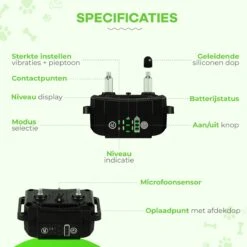 Petz - Anti Blafband - Anti Blafband Voor Kleine En Grote Honden - 5-55 KG - Vibratie En Audio - Diervriendelijk - GEEN Schokken - Opvoedingshalsband Zonder Schok En Diervriendelijk - Waterdicht - Oplaadbaar -Exporteren Alles Voor Honden Winkel 1200x1200 437