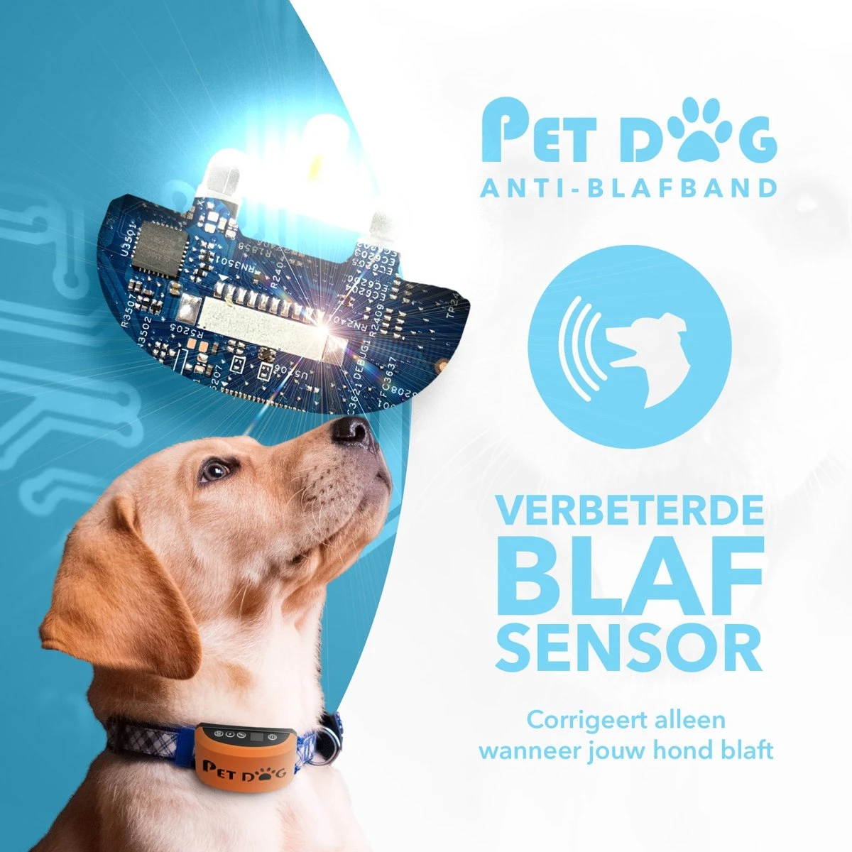 PET DOG® | Anti Blafband Voor Honden | 3 T/m 60 Kg | Oplaadbaar | Anti Blaf Band | Trainingsband | Vibratie En Geluid | Diervriendelijk | Shock Aan/uit Instelbaar 7 PET DOG® | Anti Blafband Voor Honden | 3 T/m 60 Kg | Oplaadbaar | Anti Blaf Band | Trainingsband | Vibratie En Geluid | Diervriendelijk | Shock Aan/uit Instelbaar - Afbeelding 5