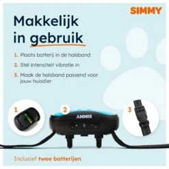 Simmy Anti Blafband - Diervriendelijke Opvoedingshalsband - Zwart En Blauw - Diervriendelijk - Zonder Schok - Anti Blaf Band Voor Grote En Kleine Honden -Exporteren Alles Voor Honden Winkel 1200x1200 542