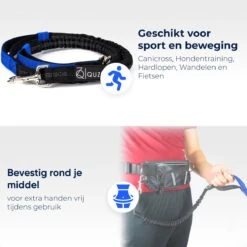 Canicross Looplijn Hond Met Heupriem Voor Hardlopen - Elastische Handsfree Hondenriem - Honden Trainingslijn - 150/200cm - Blauw -Exporteren Alles Voor Honden Winkel 1200x1200 664