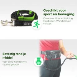 Canicross Looplijn Hond Met Heupriem Voor Hardlopen - Elastische Handsfree Hondenriem - Honden Trainingslijn - 150/200cm - Groen -Exporteren Alles Voor Honden Winkel 1200x1200 779