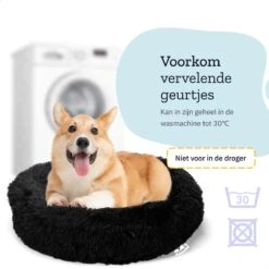 All 4 Pets Supply® Hondenmand Donut - Kattenmand - Maat S - Geschikt Voor Honden/katten Tot 40 Cm - Hondenkussen - Zwart -Exporteren Alles Voor Honden Winkel 1200x1200 807