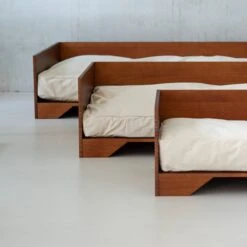 STUDIO ANIMAUX Hondenmand Met Katoenen Kussen (maat L) | 119 X 76,5 Cm | Hondenbed | Hondensofa | Hondenbank | Hout | Bruin -Exporteren Alles Voor Honden Winkel 1200x1200 823