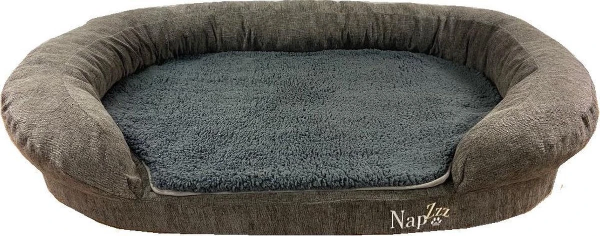 Napzzz Hondenmand Sofa Ovaal Grijs 120 X 72 X H24 Cm 3 Napzzz Hondenmand Sofa Ovaal Grijs 120 X 72 X H24 Cm
