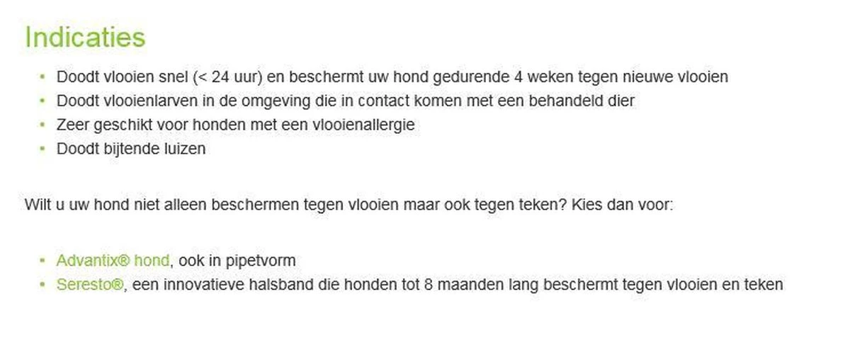 Bayer Anti Vlooienmiddel Advantage 400 25 - 40 Kg - 4 Pipetten 15 Bayer Anti Vlooienmiddel Advantage 400 25 - 40 Kg - 4 Pipetten - Afbeelding 13