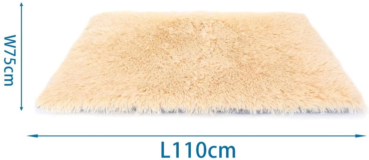 Nobleza Fluffy Benchkussen - Dierenkussen - Hondenkussen - Kattenkussen - Benchmat - Dierenmat - Hondenmat - Kattenmat - Crème - Maat L 7 Nobleza Fluffy Benchkussen - Dierenkussen - Hondenkussen - Kattenkussen - Benchmat - Dierenmat - Hondenmat - Kattenmat - Crème - Maat L - Afbeelding 5