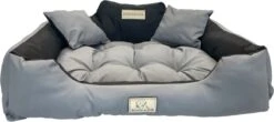 KingDog - Groot Honden- En Kattenbed 75 X 65 | Donkergrijs - Maat M