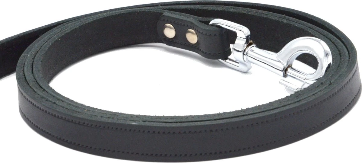 Hondenriem Leer - 2 Meter - Zwart - Hoge Kwaliteit Leer - Lederen Hondenriem - Ambachtelijk Gemaakt In Portugal 4 Hondenriem Leer - 2 Meter - Zwart - Hoge Kwaliteit Leer - Lederen Hondenriem - Ambachtelijk Gemaakt In Portugal - Afbeelding 2
