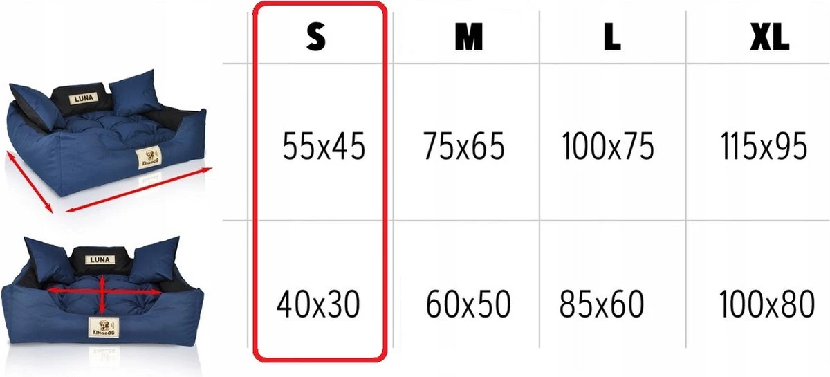 Kingdog - Honden- En Kattenbed 55 X 45 | Zwart - Maat S 8 Kingdog - Honden- En Kattenbed 55 X 45 | Zwart - Maat S - Afbeelding 6