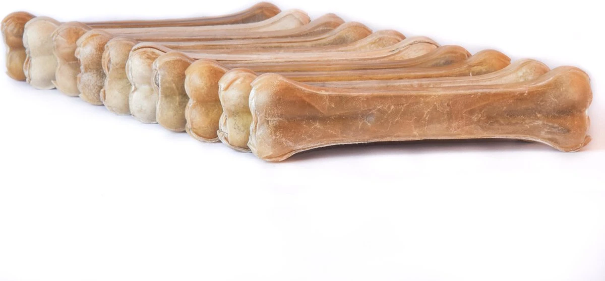 Geperst Bot 20cm 10 Stuks - Hondensnacks - Kauwbotten - Runderhuid - Hondenbot - Gedroogd 3 Geperst Bot 20cm 10 Stuks - Hondensnacks - Kauwbotten - Runderhuid - Hondenbot - Gedroogd