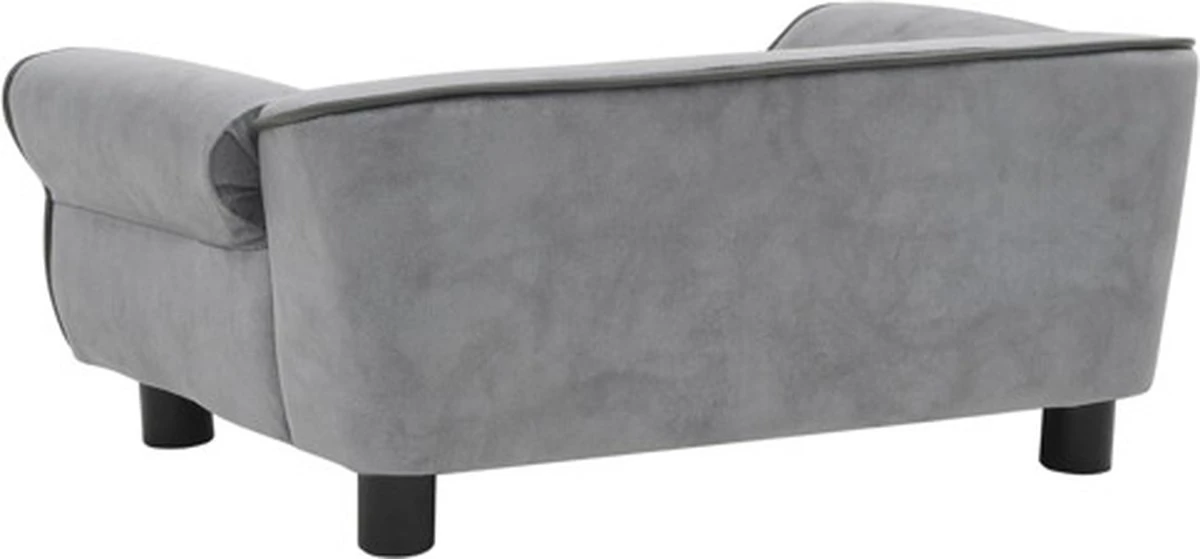 VidaXL Hondenbank 72x45x30 Cm Pluche Grijs 7 VidaXL Hondenbank 72x45x30 Cm Pluche Grijs - Afbeelding 5