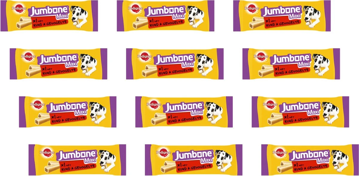 Pedigree Jumbone Hondensnacks Maxi - Rund & Gevogelte - 12 Stuks 5 Pedigree Jumbone Hondensnacks Maxi - Rund & Gevogelte - 12 Stuks - Afbeelding 3