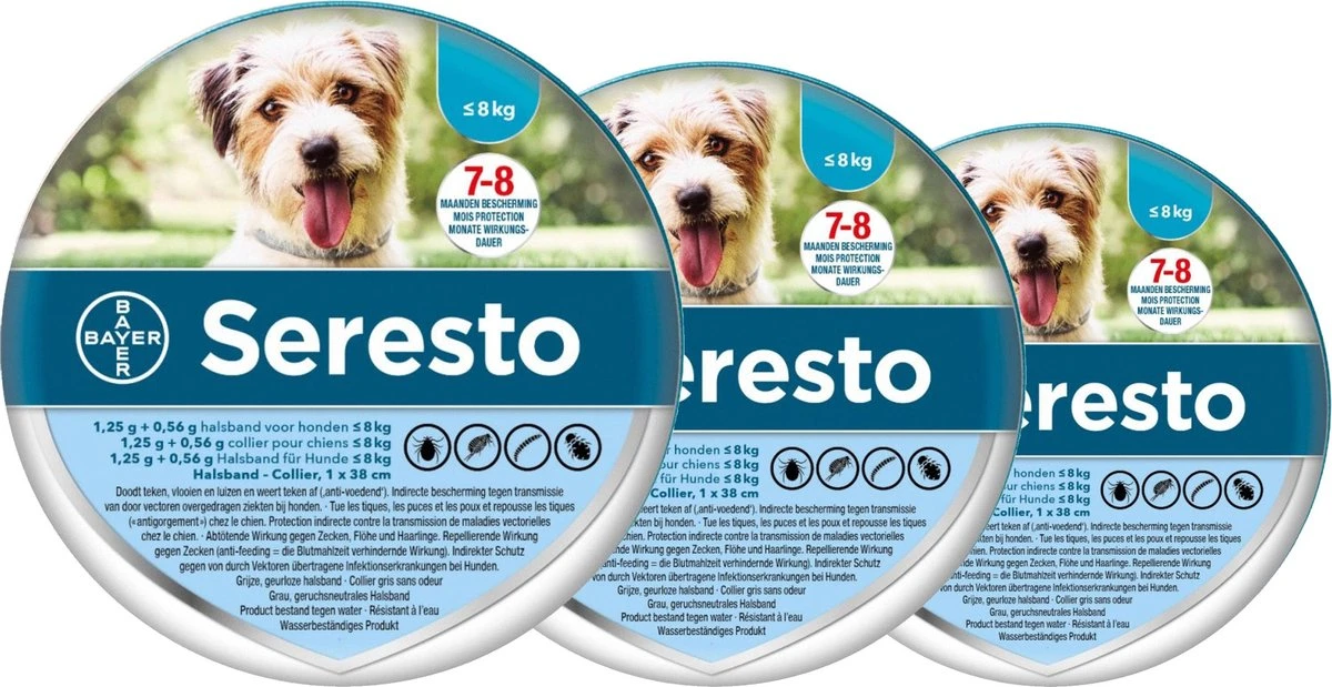 Seresto Teken- En Vlooienband Small - Kleine Hond - Anti Tekenmiddel - 3 X 38 Cm Tot 8 Kg 6 Seresto Teken- En Vlooienband Small - Kleine Hond - Anti Tekenmiddel - 3 X 38 Cm Tot 8 Kg - Afbeelding 4