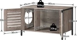 Houten Kattenhuis - Kattenkast Voor Binnen & Buiten - Kattenhok - Kattenhuisje Hout Met Deur En Gat - Hondenhok Voor Kleine Honden - 80 X 45 X 50.5 Cm -Exporteren Alles Voor Honden Winkel 1200x626 10