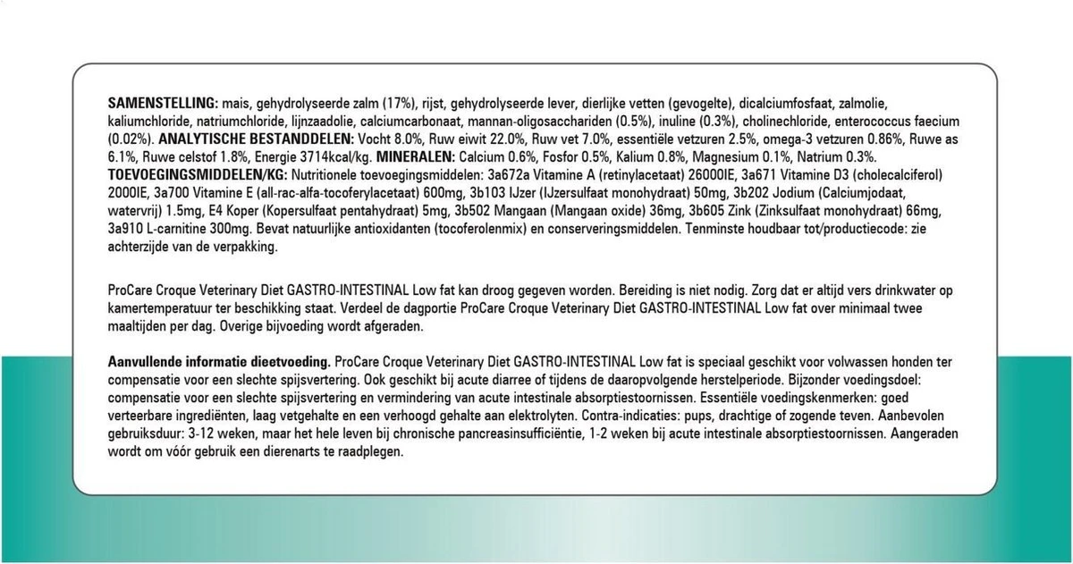 Prins Procare Croque Diet Gastro-Intestinal Zalm - Hondenvoer - 10 Kg 7 Prins Procare Croque Diet Gastro-Intestinal Zalm - Hondenvoer - 10 Kg - Afbeelding 5