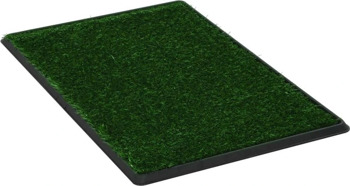 VidaXL Huisdierentoilet Met Bak En Kunstgras 76x51x3 Cm Groen 4 VidaXL Huisdierentoilet Met Bak En Kunstgras 76x51x3 Cm Groen - Afbeelding 2