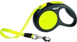 Flexi New Neon Tape - Hondenriem - Geel/Zwart - M - 5 M - (<25 Kg) -Exporteren Alles Voor Honden Winkel 1200x651