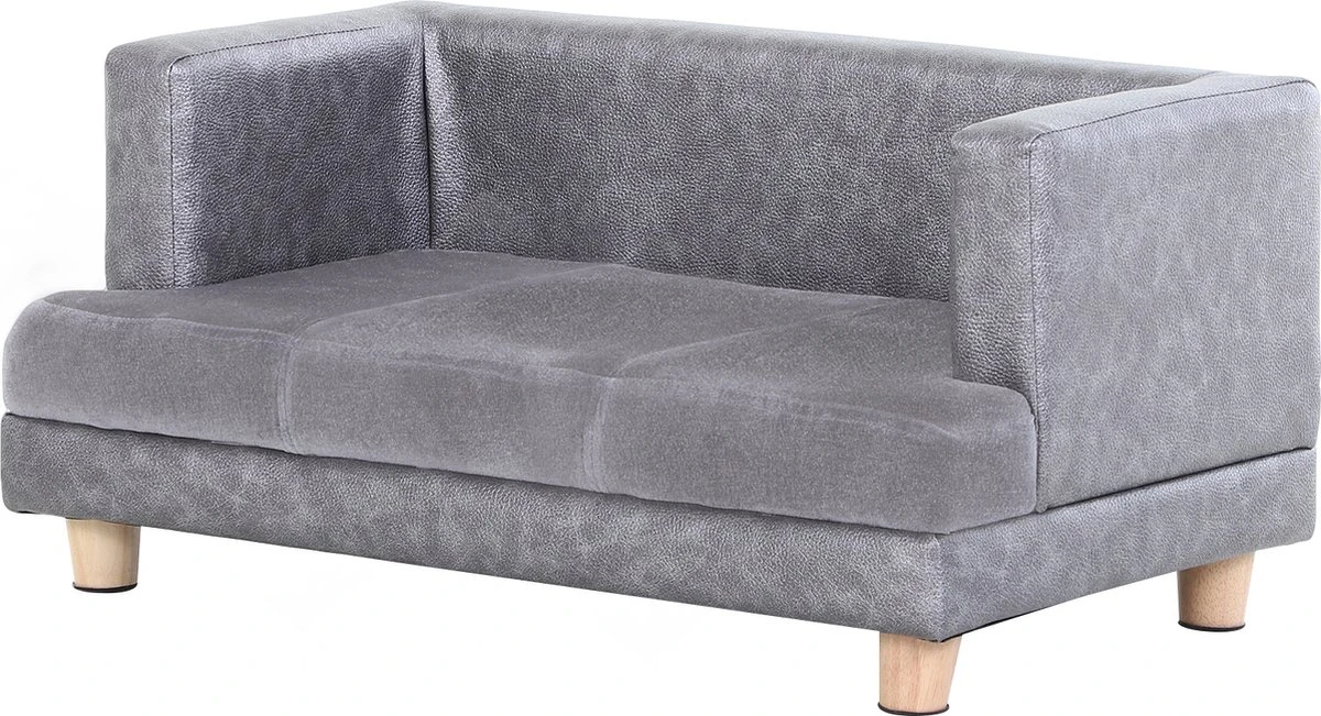 PawHut Hondenbank Huisdierbank Hondenbed Hondenmat Woonkamer PU-leer Kort Pluche Grijs D04-135 11 PawHut Hondenbank Huisdierbank Hondenbed Hondenmat Woonkamer PU-leer Kort Pluche Grijs D04-135 - Afbeelding 9