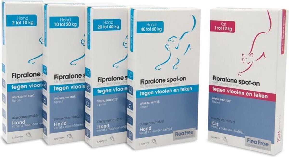 Flea Free Fipralone Spot-on Hond 2 Tot 10 Kg - 3 Pipet 6 Flea Free Fipralone Spot-on Hond 2 Tot 10 Kg - 3 Pipet - Afbeelding 4