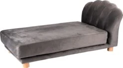 Maxxpro Katten- En Hondenbank - Grijs - Verhoogd Met Houten Poten - Fluweel Materiaal - 90 X 44 X 34 Cm - Huisdieren Tot 80 KG -Exporteren Alles Voor Honden Winkel 1200x671