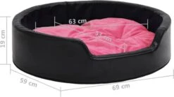 VidaXL Hondenmand 69x59x19 Cm Pluche En Kunstleer Zwart En Roze 14 VidaXL Hondenmand 69x59x19 Cm Pluche En Kunstleer Zwart En Roze -Exporteren Alles Voor Honden Winkel 1200x674 2