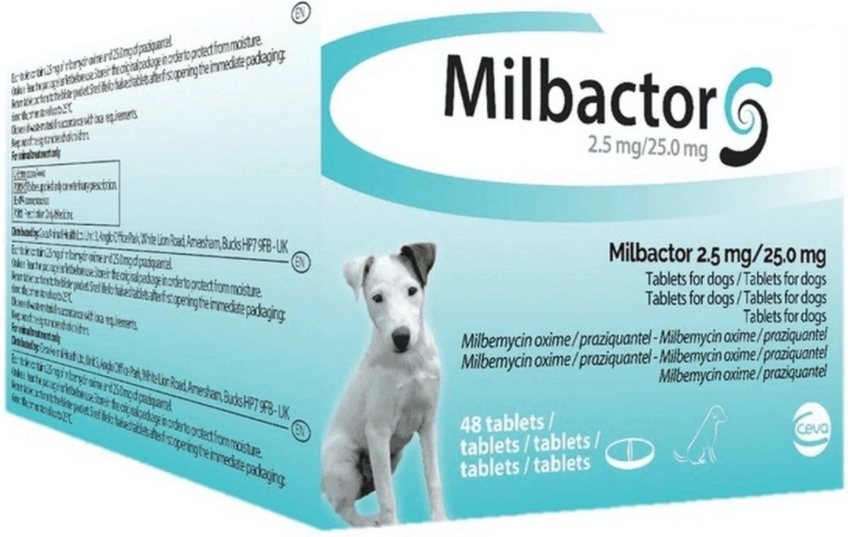 Milbactor Voor Kleine Honden En Pups - 4 Tabletten 2 Milbactor Voor Kleine Honden En Pups - 4 Tabletten