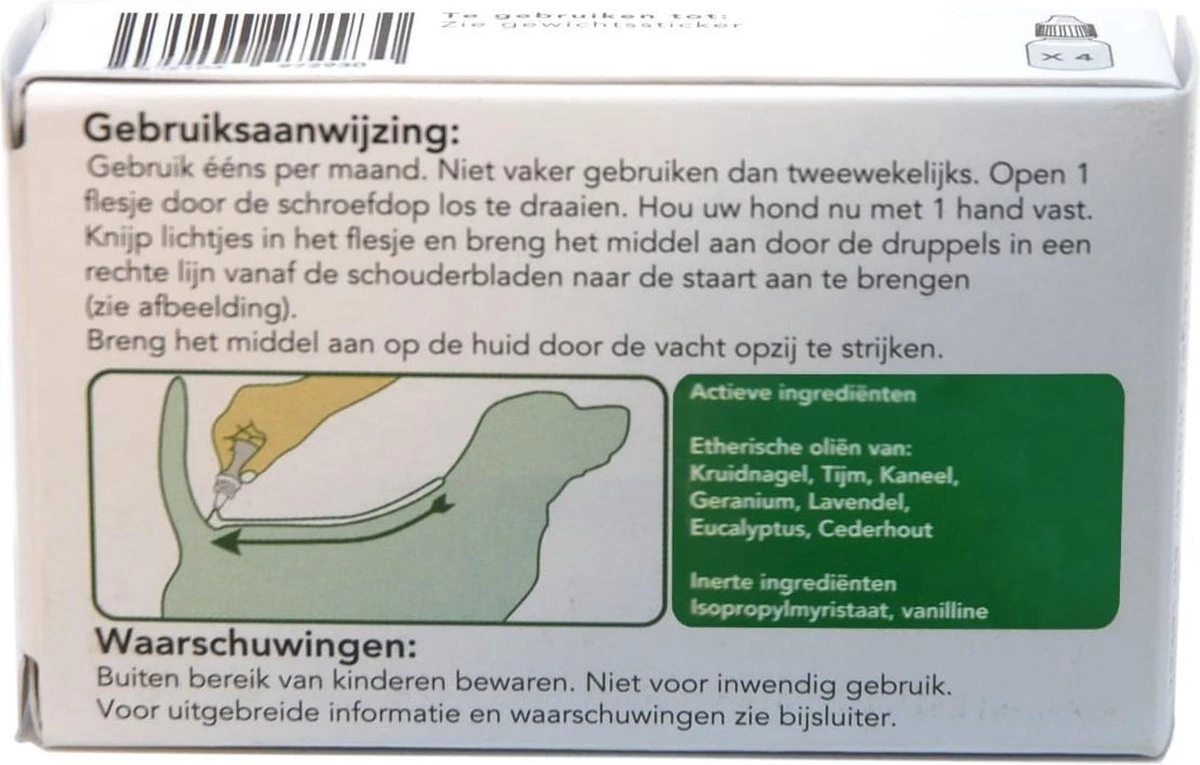 Natuurlijke Vlooiendruppels Tegen Vlooien En Teken Voor Honden | Natural Answer (1-8 Kg) 4 Natuurlijke Vlooiendruppels Tegen Vlooien En Teken Voor Honden | Natural Answer (1-8 Kg) - Afbeelding 2