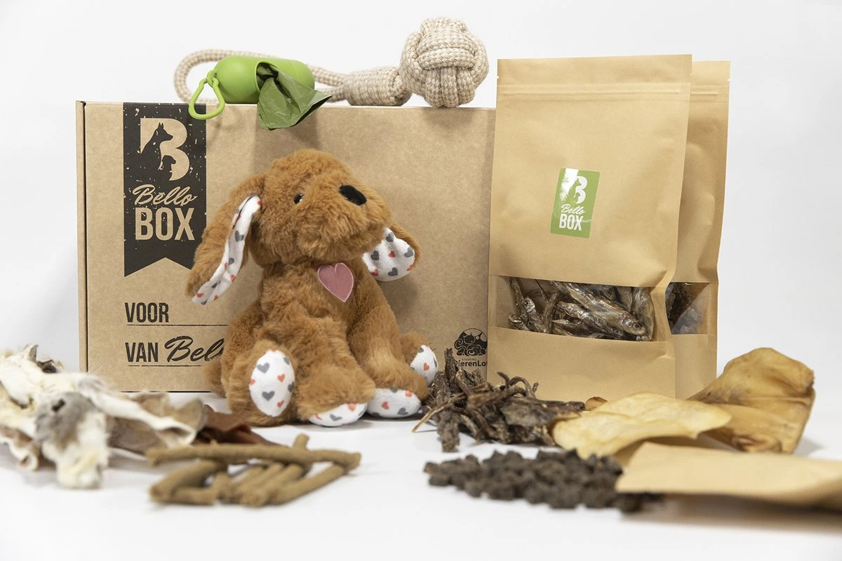 Bellobox Puppy Cadeaubox 100% Natuurlijke Hondensnacks - Vrij Van Toevoegingen 3 Bellobox Puppy Cadeaubox 100% Natuurlijke Hondensnacks - Vrij Van Toevoegingen