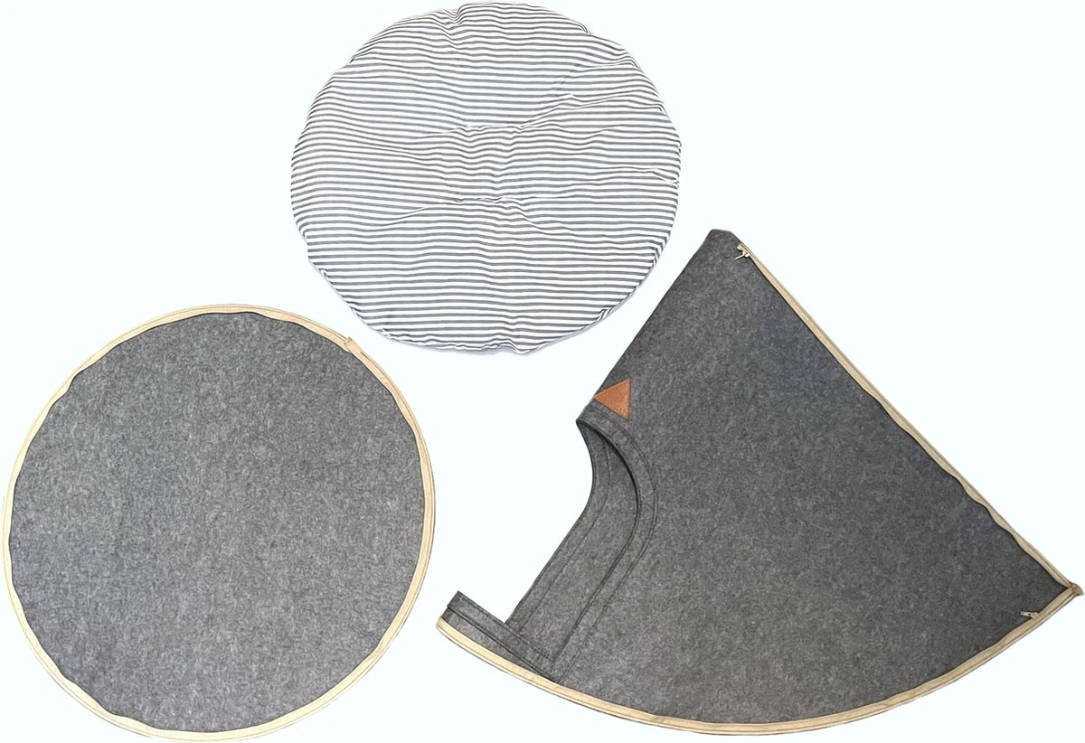 Grey Cat® - Kattenmand - Tipi Kattentent + Kussen - Vilt – Donkergrijs - Ø 57 Cm X 60 Cm 6 Grey Cat® - Kattenmand - Tipi Kattentent + Kussen - Vilt – Donkergrijs - Ø 57 Cm X 60 Cm - Afbeelding 4