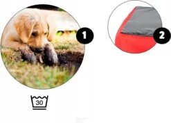 Ecco - Honden- En Kattenbed Met Kussen | Binnenmaat: 130x100 / Buitenmaat: 145x115cm - Beige / Zwart -Exporteren Alles Voor Honden Winkel 1200x859 1