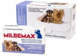 Milbemax Kleine Hond & Puppy's Van 0,5 Kg Tot 10 Kg - 1 St à 2 X 2 Tabletten -Exporteren Alles Voor Honden Winkel 1200x880 1
