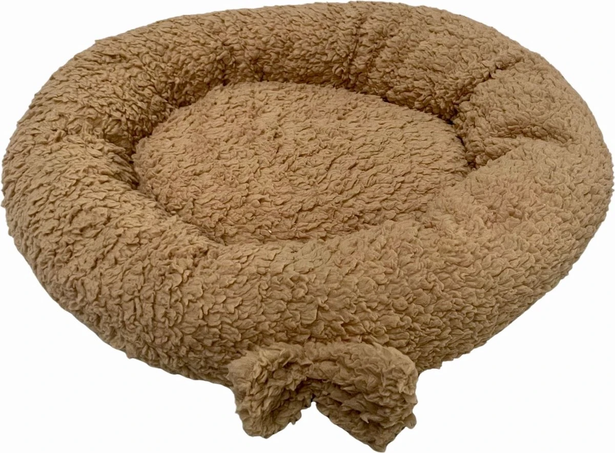 Pochon Pet - Donut - Bruin - Ronde Kattenmand - Rond Kattenkussen - Ronde Hondenmand - 50 X 50 X 12 Cm 3 Pochon Pet - Donut - Bruin - Ronde Kattenmand - Rond Kattenkussen - Ronde Hondenmand - 50 X 50 X 12 Cm